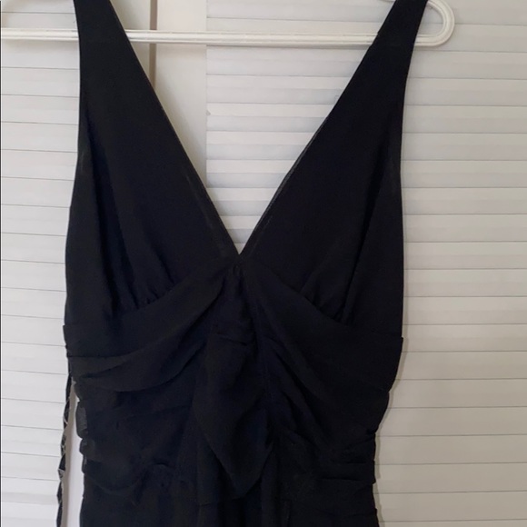 Asymmetrical black chiffon dress - Picture 5 of 6